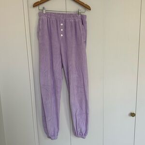 Stoney Clover Lane x Donni Terry Sweatpants in Lilac, size: L